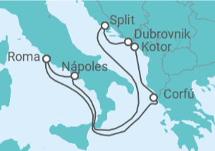Itinerario del Crucero Grecia, Montenegro, Croacia, Italia - Carnival Cruise Line