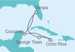 Itinerario del Crucero Islas Caimán, Jamaica, México - Carnival Cruise Line