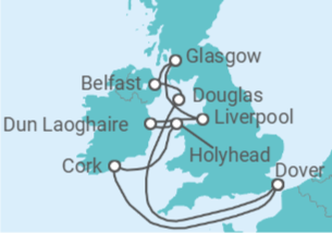 Itinerario del Crucero Irlanda, Reino Unido - Carnival Cruise Line