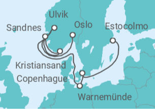 Itinerario del Crucero Dinamarca, Alemania, Noruega - MSC Cruceros
