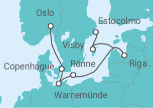 Itinerario del Crucero Capitales Bálticas - MSC Cruceros