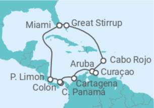 Itinerario del Crucero Canal de Panamá: Bahamas y Costa Rica - NCL Norwegian Cruise Line