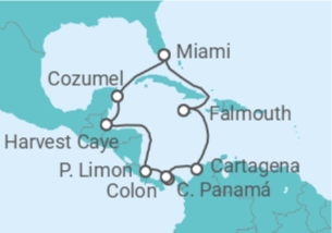 Itinerario del Crucero Canal de Panamá: México, Jamaica y Costa Rica - NCL Norwegian Cruise Line