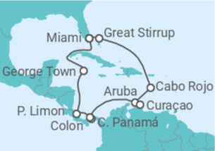 Itinerario del Crucero Canal de Panamá: Bahamas y Costa Rica - NCL Norwegian Cruise Line
