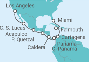 Itinerario del Crucero México, Costa Rica, Panamá, Colombia, Jamaica - NCL Norwegian Cruise Line
