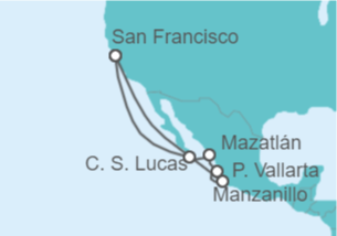 Itinerario del Crucero Costas de México - Princess Cruises