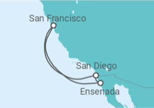 Itinerario del Crucero Alaska - Princess Cruises