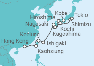 Itinerario del Crucero Desde Hong Kong a Tokio - NCL Norwegian Cruise Line