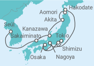 Itinerario del Crucero Japón - NCL Norwegian Cruise Line