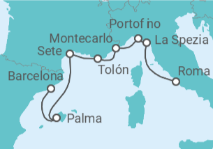 Itinerario del Crucero Mediterráneo esencial - Oceania Cruises