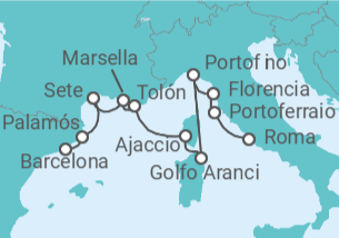 Itinerario del Crucero Rivieras encantadas - Oceania Cruises