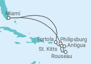 Itinerario del Crucero Islas Vírgenes - Oceania Cruises