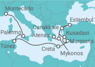 Itinerario del Crucero Minaretes y mosaicos - Oceania Cruises