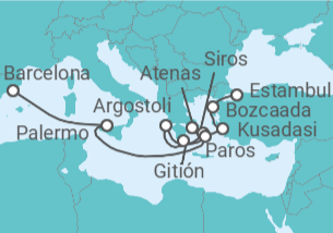 Itinerario del Crucero Visiones de Bizancio - Oceania Cruises