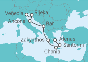 Itinerario del Crucero Ruta de los Doges - Oceania Cruises