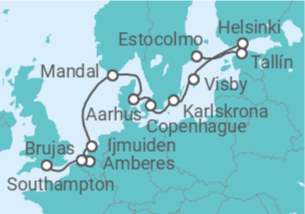 Itinerario del Crucero Joyas del norte de Europa - Oceania Cruises