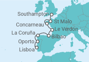 Itinerario del Crucero Viñedos y Vistas - Oceania Cruises