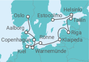 Itinerario del Crucero Brillo báltico - Oceania Cruises
