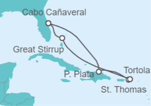 Itinerario del Crucero Caribe: Great Stirrup Cay y República Dominicana - NCL Norwegian Cruise Line