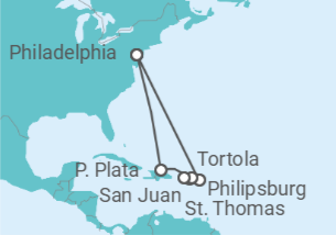 Itinerario del Crucero El Caribe: República Dominicana y Santo Tomás - NCL Norwegian Cruise Line