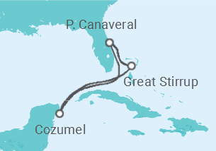 Itinerario del Crucero El Caribe: Cozumel y Great Stirrup Cay - NCL Norwegian Cruise Line
