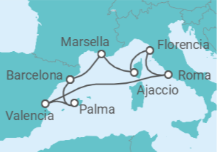 Itinerario del Crucero Un viaje a través de las joyas mediterráneas y la grandeza histórica - Explora Journeys