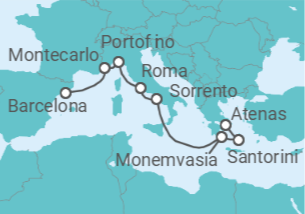 Itinerario del Crucero Un viaje por costas doradas y maravillas antiguas - Explora Journeys