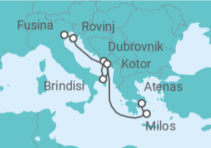 Itinerario del Crucero Un viaje a las maravillas del Adriático y a secretos ancestrales susurrados - Explora Journeys