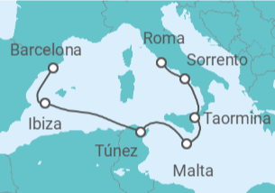 Itinerario del Crucero Un viaje por la belleza Mediterránea, el espíritu artístico y los encantos eternos - Explora Journeys