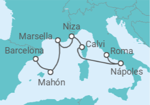 Itinerario del Crucero Un viaje por costas resplandecientes y tesoros mediterráneos atemporales - Explora Journeys