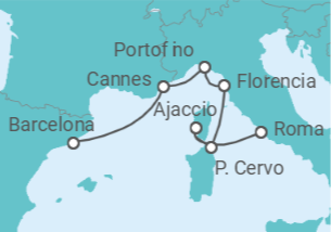 Itinerario del Crucero Un viaje por la pintoresca belleza Mediterránea e histórica de la Riviera Espumosa - Explora Journeys