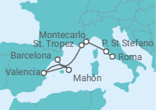 Itinerario del Crucero Un viaje de antiguos tesoros y elegancia catalana - Explora Journeys