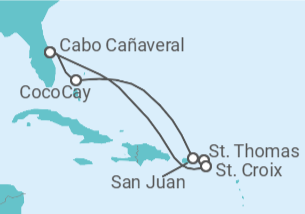 Itinerario del Crucero Puerto Rico, Islas Vírgenes - EEUU - Royal Caribbean