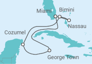 Itinerario del Crucero Islas Caimán, México, Bahamas - Celebrity Cruises
