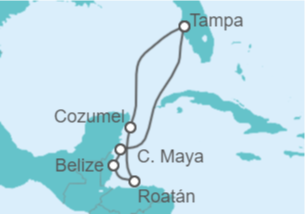 Itinerario del Crucero Honduras, Belice, México - Royal Caribbean