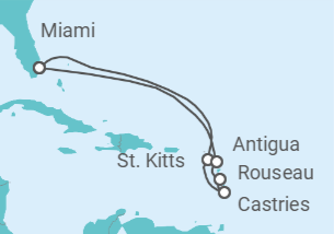 Itinerario del Crucero St. Kitts, Santa Lucía, Antigua - Celebrity Cruises