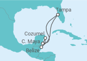 Itinerario del Crucero Belice, México - Royal Caribbean