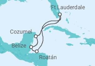 Itinerario del Crucero Caribe Occidental con México - Princess Cruises