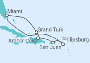 Itinerario del Crucero Caribe Oriental con Puerto Rico - Princess Cruises