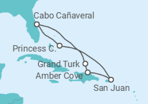 Itinerario del Crucero Caribe Oriental con Puerto Rico - Princess Cruises