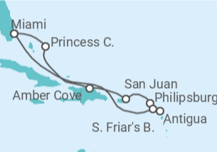 Itinerario del Crucero Caribe Oriental con St. Kitts - Princess Cruises