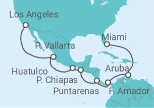 Itinerario del Crucero Canal de Panamá - Princess Cruises