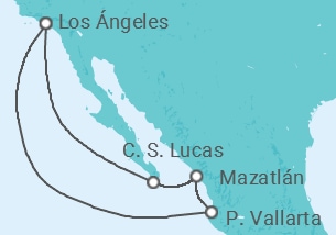 Itinerario del Crucero Puestas de Sol en Hollywood y Horizontes Mexicanos - Virgin Voyages