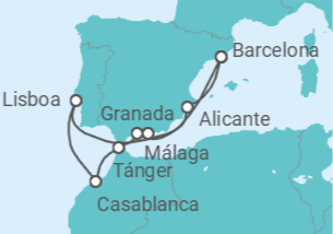 Itinerario del Crucero Un viaje de paisajes de ensueño y encantadoras delicias mediterráneas - Explora Journeys