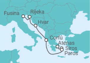 Itinerario del Crucero Un viaje por los encantos de las Cícladas y la cultura de la costa - Explora Journeys