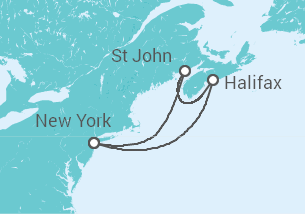 Itinerario del Crucero Canadá - Carnival Cruise Line