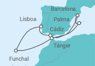 Itinerario del Crucero España, Portugal, Marruecos - Celebrity Cruises