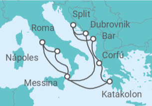 Itinerario del Crucero Italia, Croacia, Grecia - Celebrity Cruises