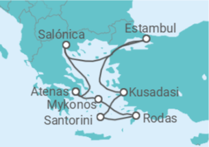 Itinerario del Crucero Grecia, Turquía - Con vuelos - Celebrity Cruises