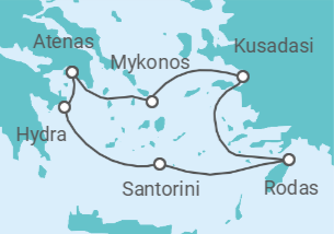 Itinerario del Crucero Grecia, Turquía - Con vuelos - Celebrity Cruises